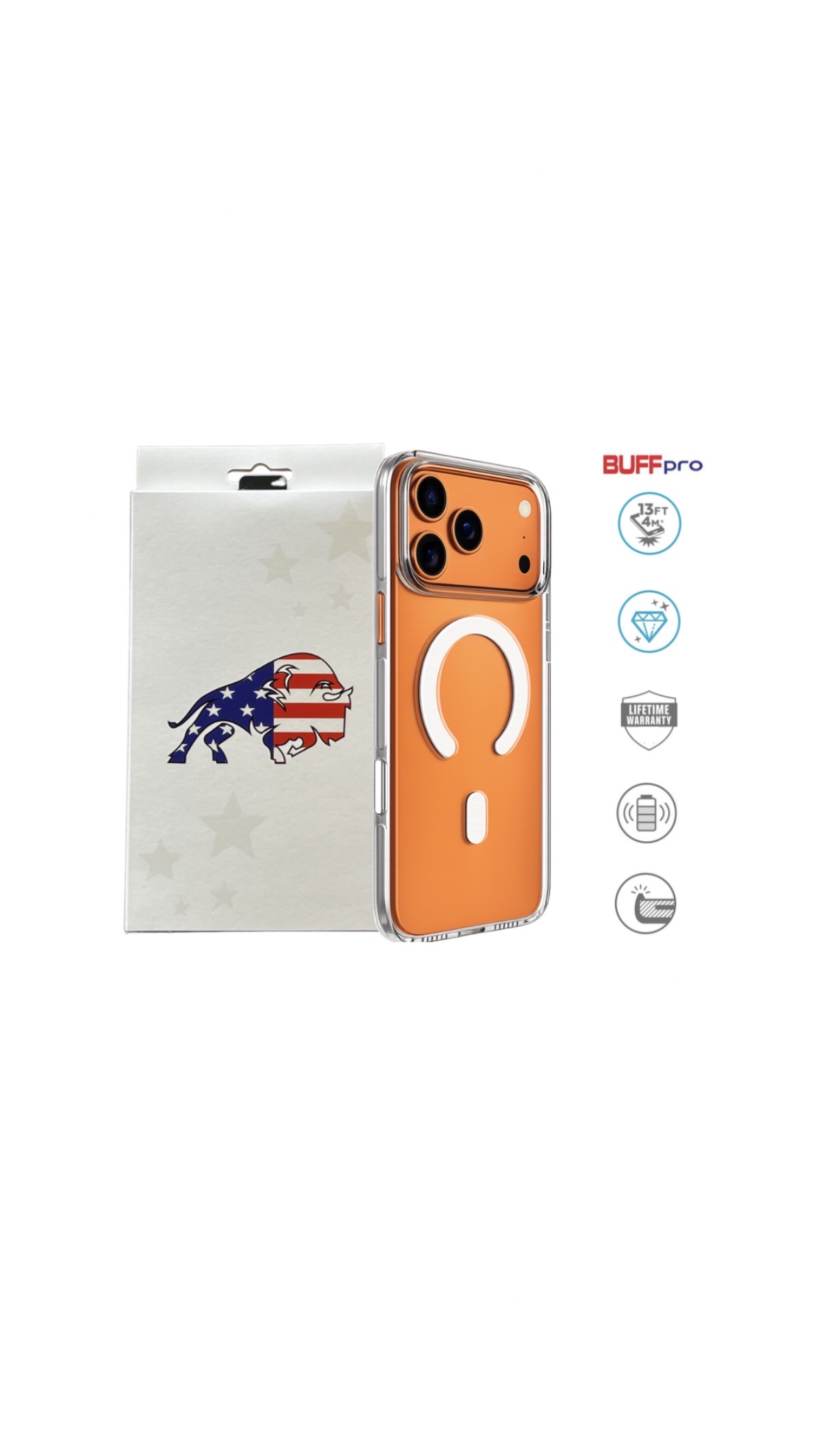 Capa BUFF Pro Crystal Shock MagSafe